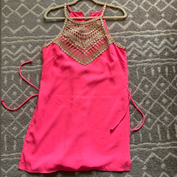 Lilly Pulitzer Pearl Romper Pink Tropics - Picture 1 of 6